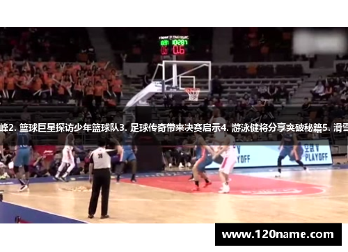 1. 拳击冠军重回巅峰2. 篮球巨星探访少年篮球队3. 足球传奇带来决赛启示4. 游泳健将分享突破秘籍5. 滑雪女神逐梦奥运舞台